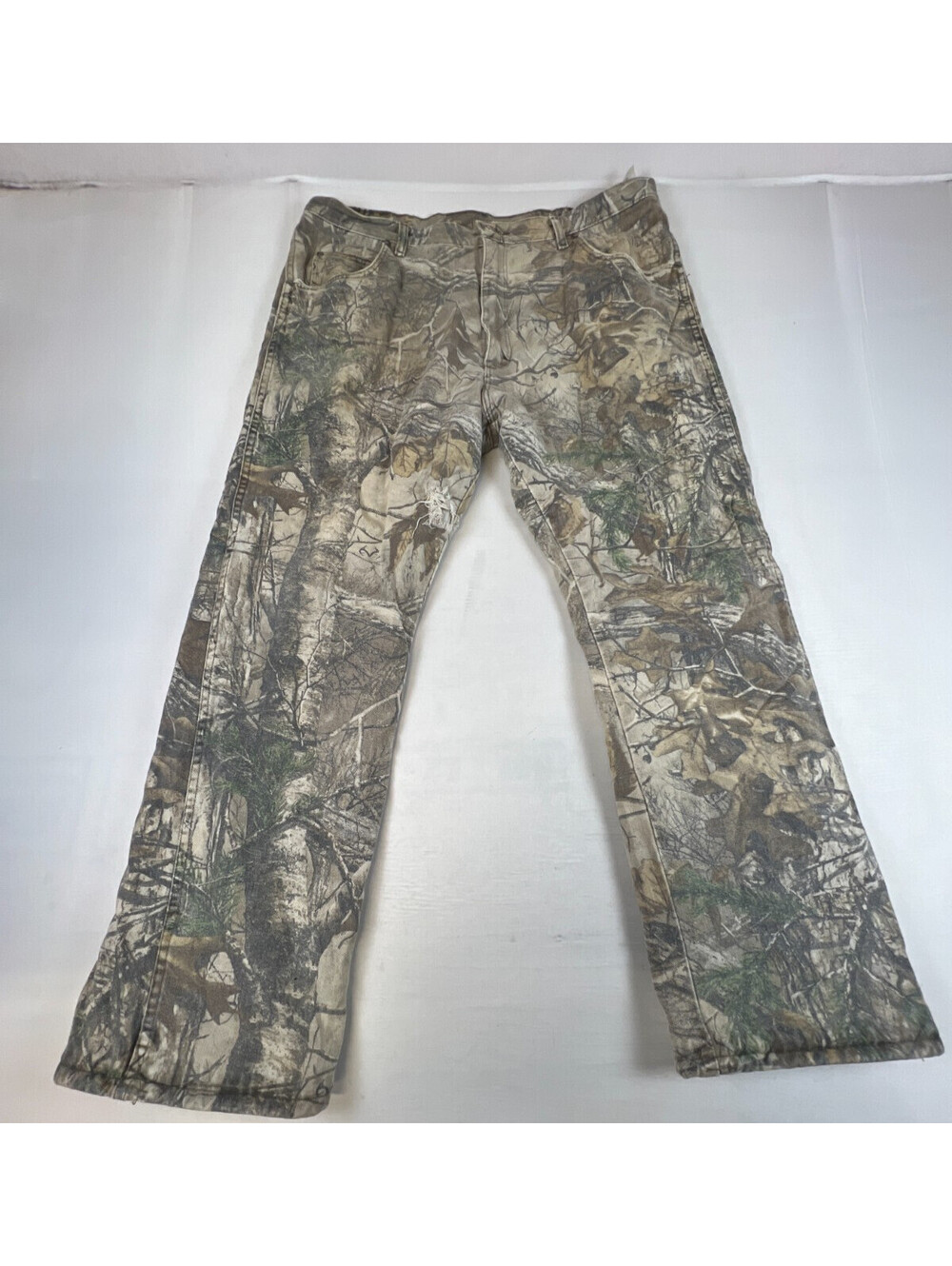 Wrangler ProGear Men 40x32 RealTree Camo Hunting Pants Cotton Blend Outdoor